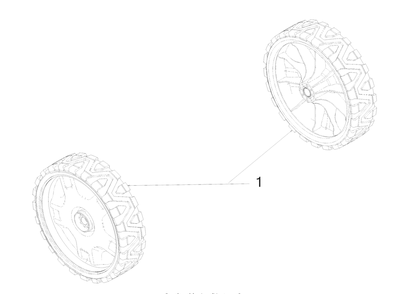 Wheels Diagram and Parts List for SC100 (11AA9M5709)(2017) Cub Cadet Lawn Mower